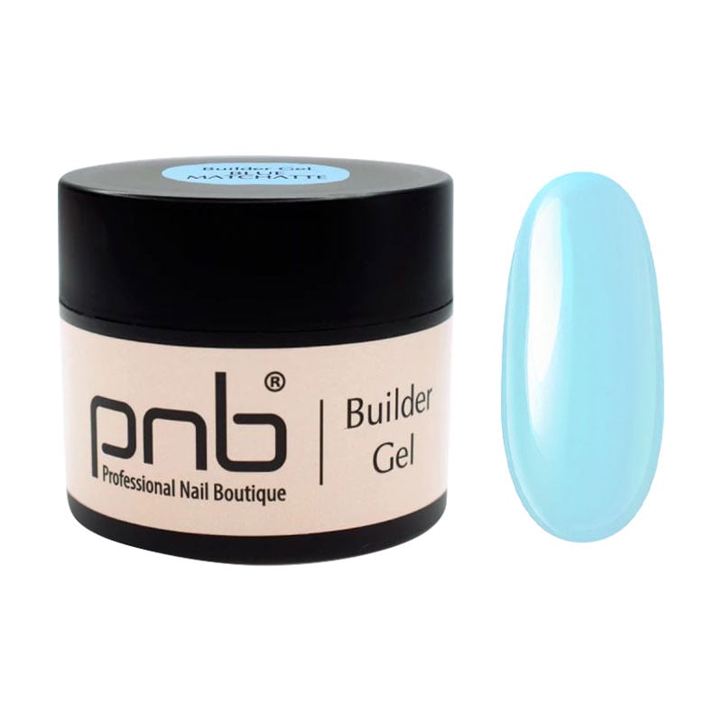 Моделювальний гель для нігтів PNB UV/LED Builder Gel, Blue Matchatte, 15 мл